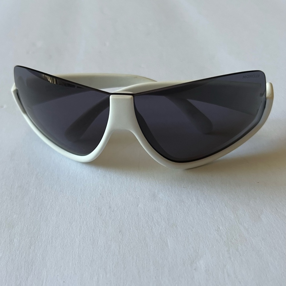 MONCLER UNISEX VYZER SEMI RIM SUNGLASSES WHITE PRE-OWNED EXCELLENT retail $525